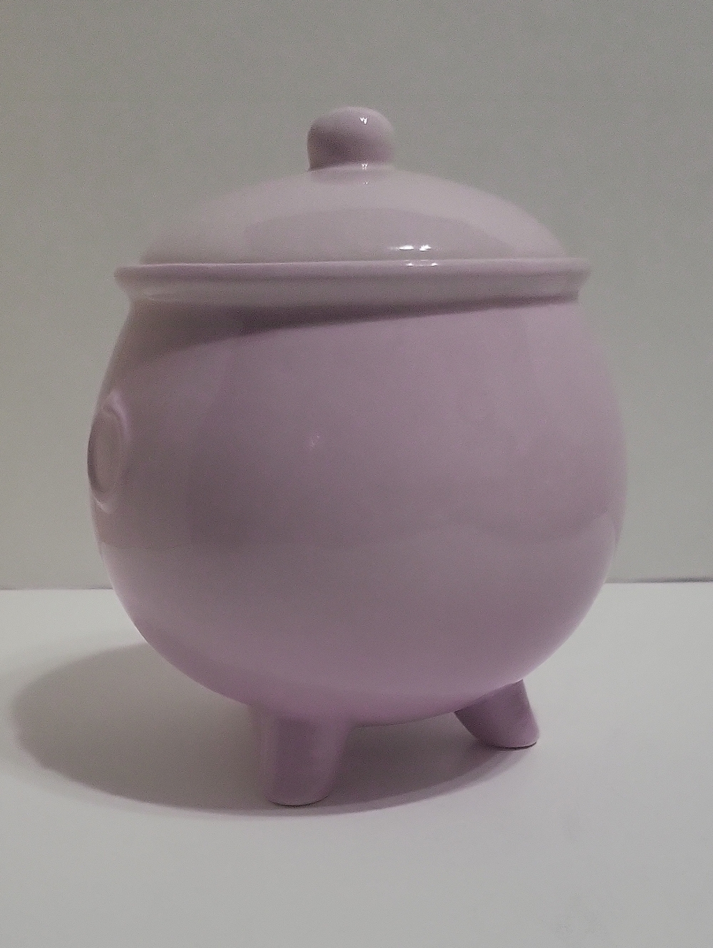 Lavender Ceramic Cauldron Decorative Jar - Unbranded